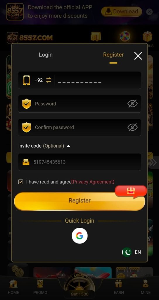 8557 game register