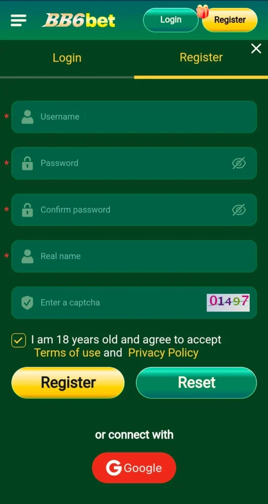 bb6bet registration