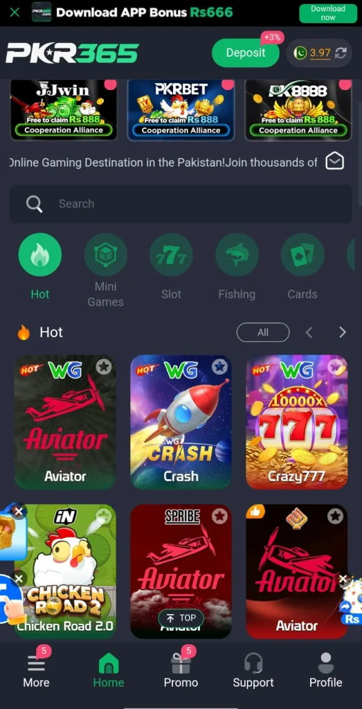 pkr365 slots games